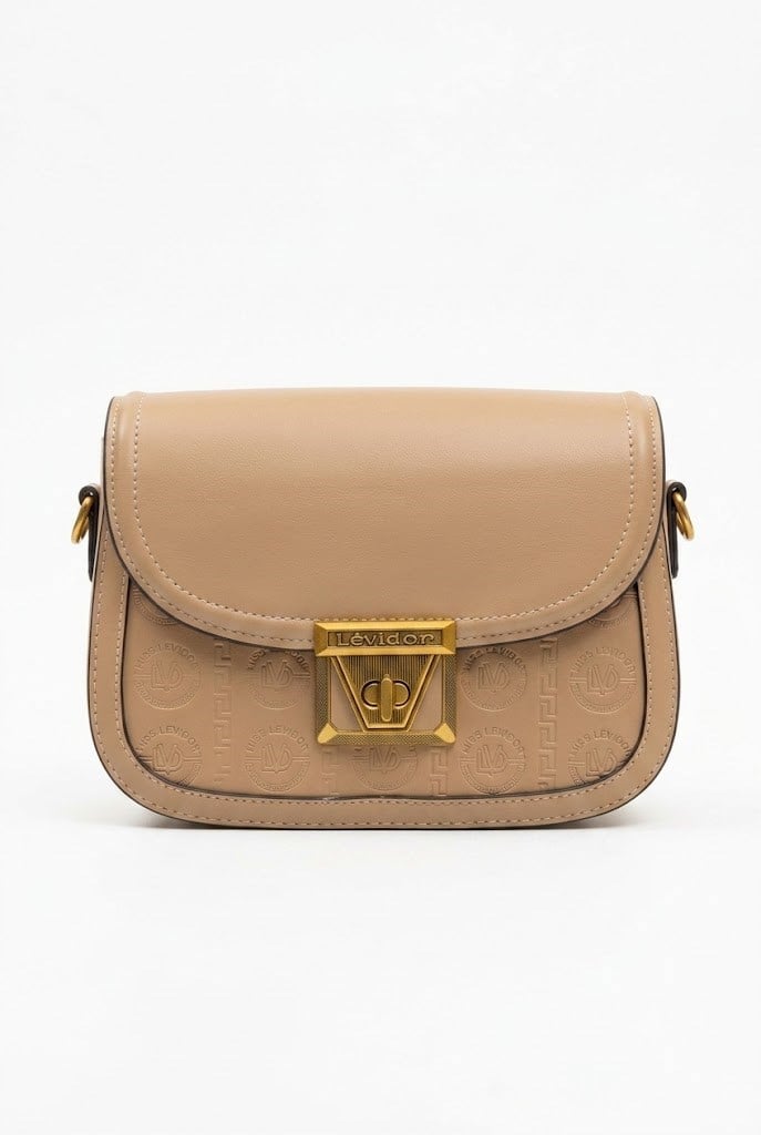 Levidor Monogram Baskılı Vizon Çanta 931020