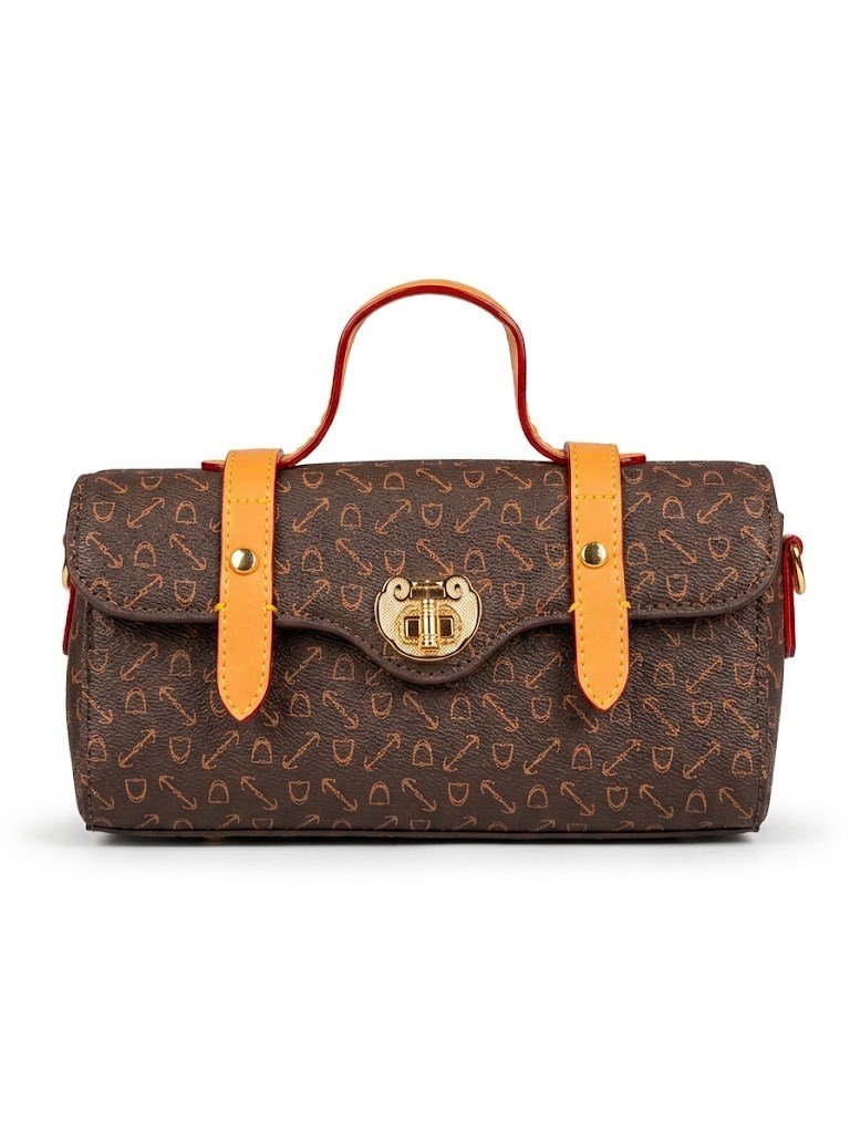 Levidor Monogram Desenli Kahve Omuz ve El Çantası 930958