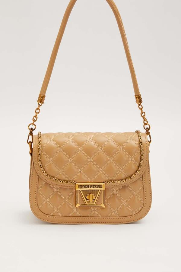Levidor Oval Görünümlü Logolu El Çantası Haki 930609