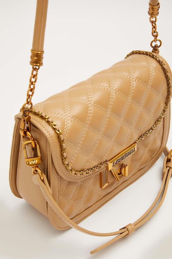 Levidor Oval Görünümlü Logolu El Çantası Haki 930609