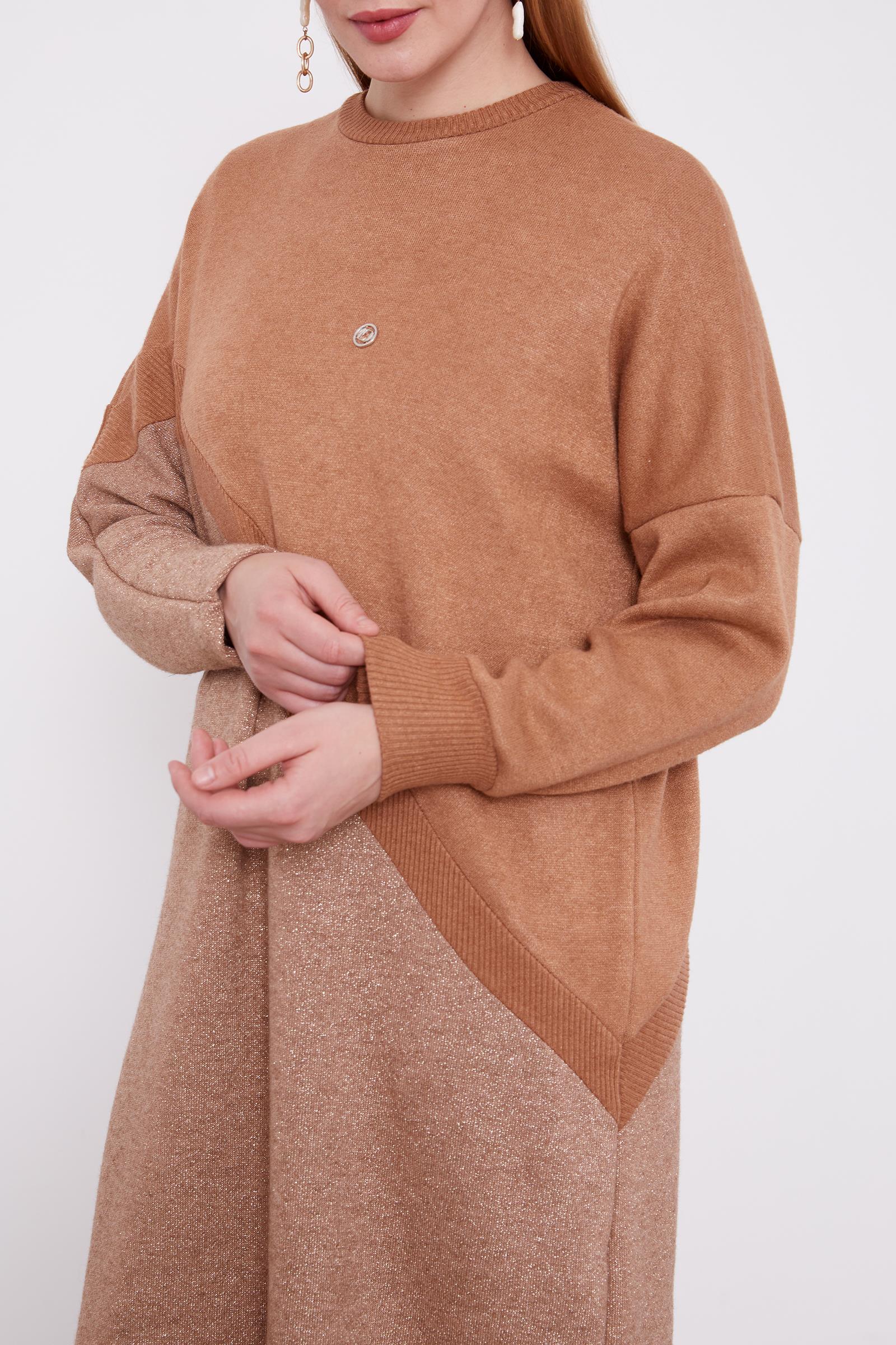 Levidor Simli Triko Tunik Camel 210104