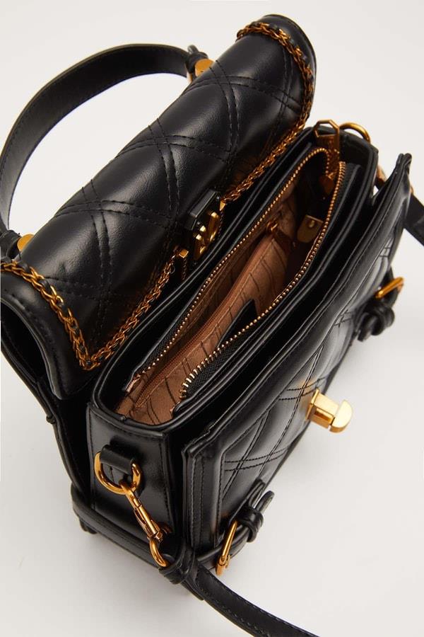 Levidor Siyah Kenar Kemer Detaylı El Çantası Siyah 930604