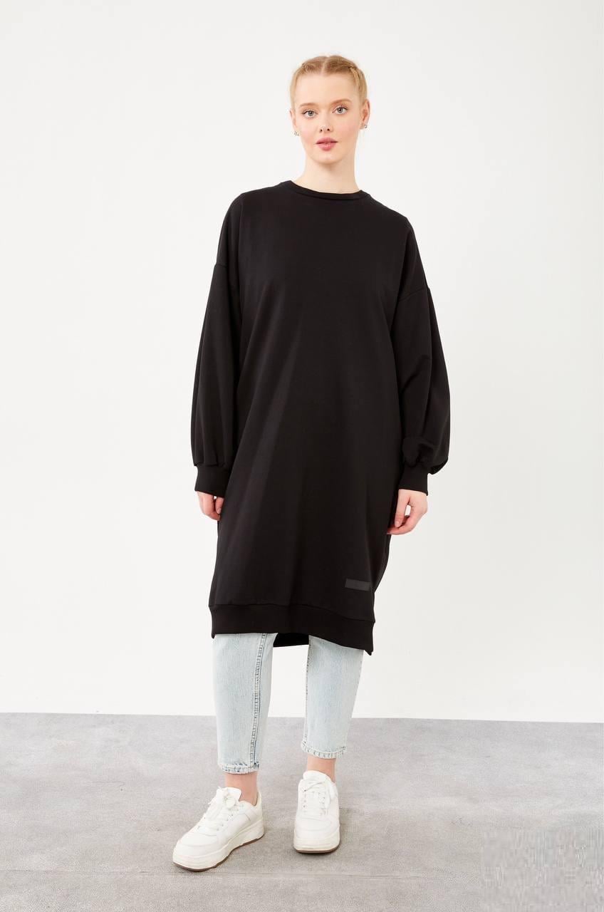Levidor Siyah Oversize Uzun Sweat 270030