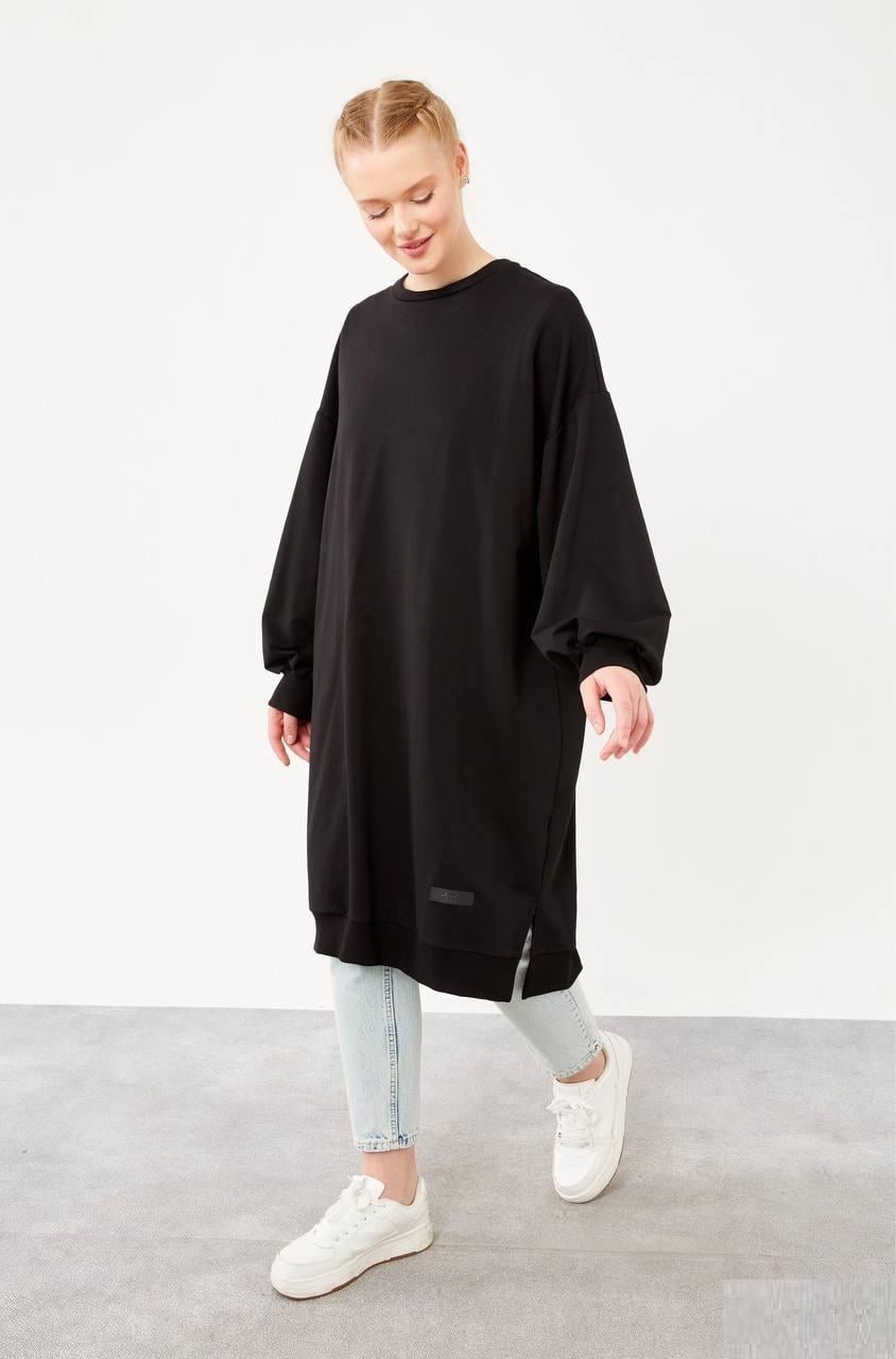 Levidor Siyah Oversize Uzun Sweat 270030
