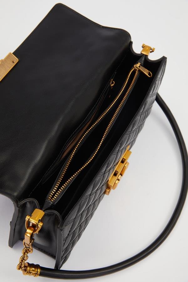 Levidor Zincir Kemer Desen Omuz Çantası Siyah 930292