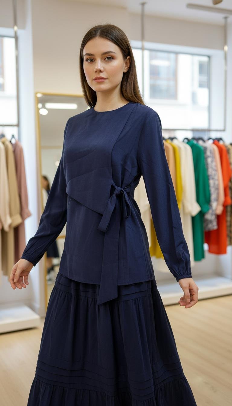 NAQSHE Asuman Takım Lacivert