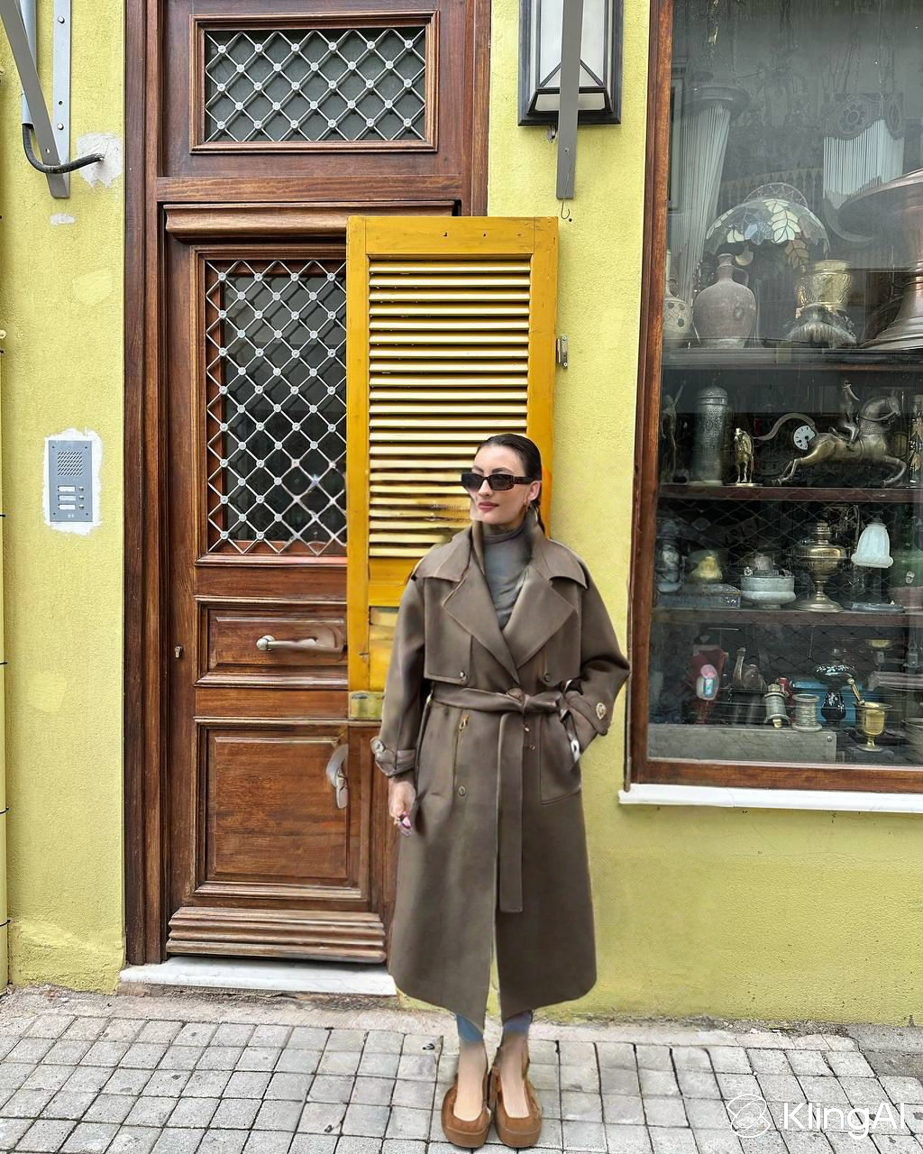 NAQSHE Glaw Kaban Kahverengi