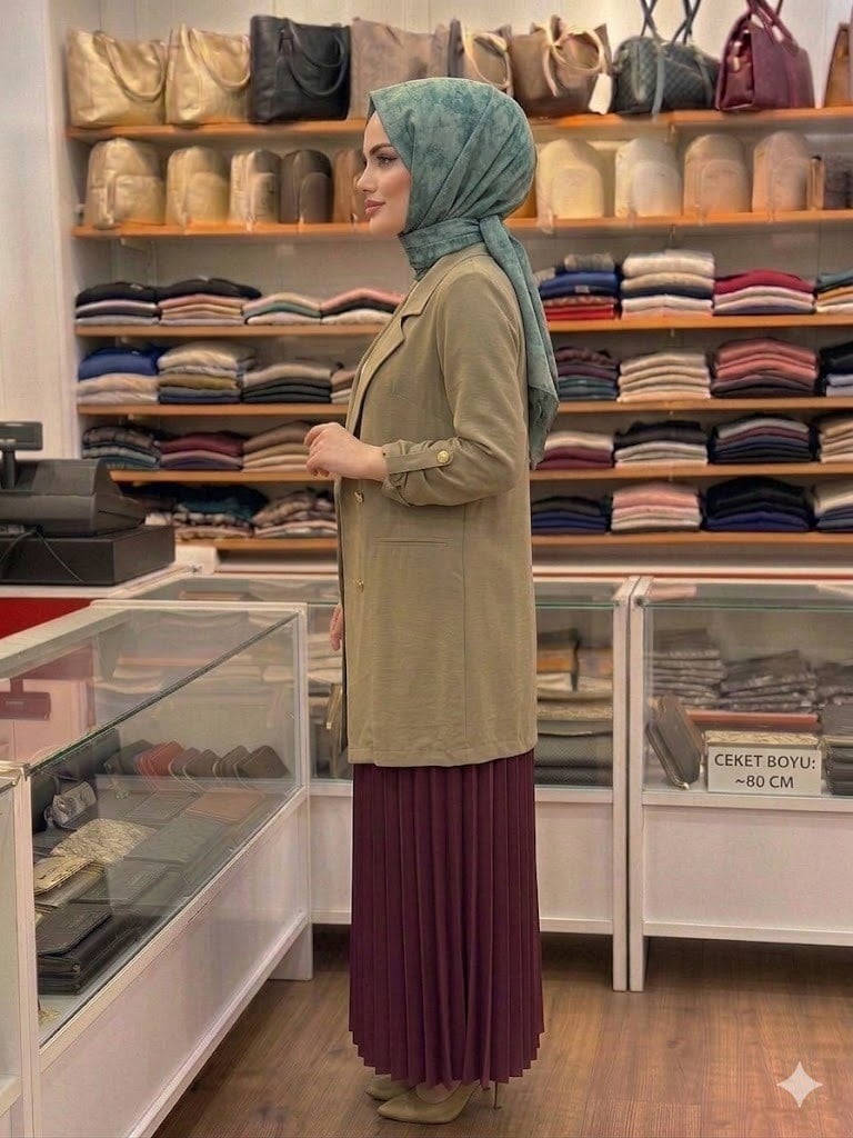 Noshe Kupra Ceket Olive