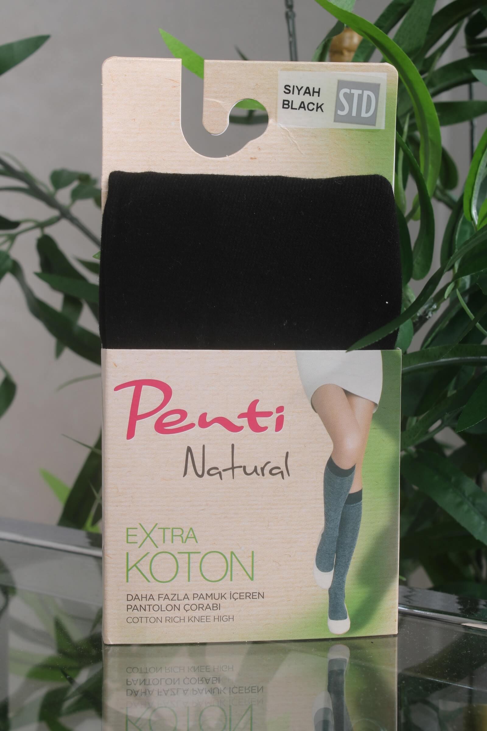 Penti Ekstra Koton Pantolon Çorabı 40 Den Siyah