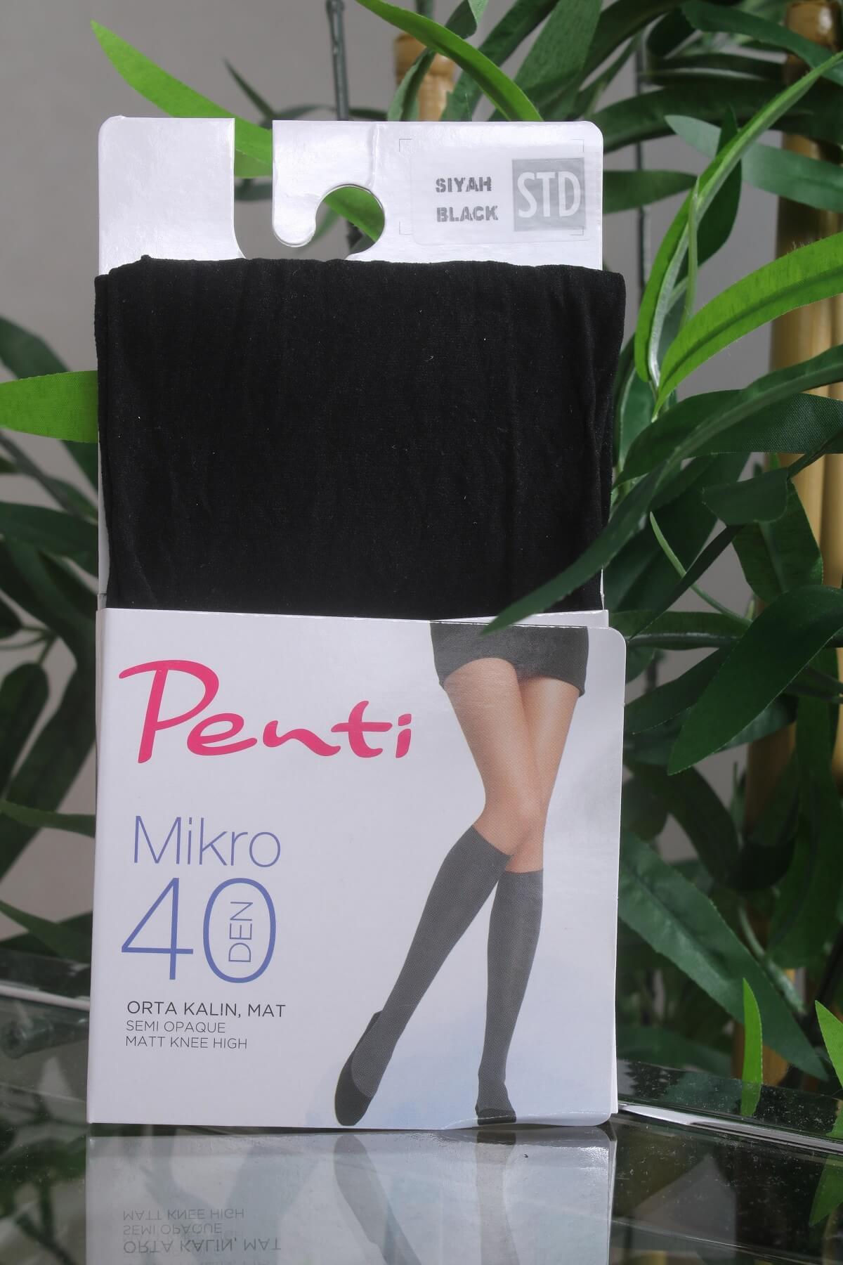 Penti Mikro 40 Dizaltı Çorap Siyah