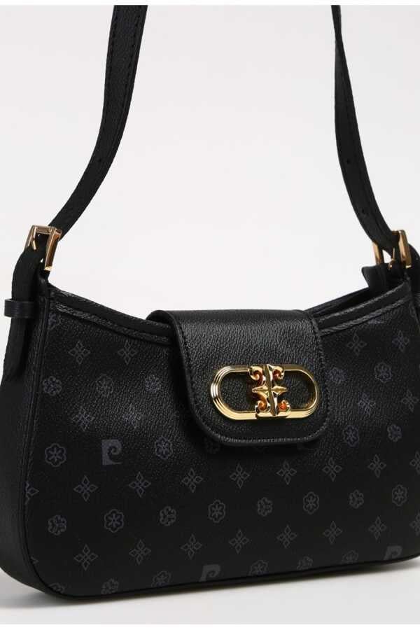 Pierre Cardin Monogram Kadın Omuz Çantası Siyah 05PC24Y529-MN S