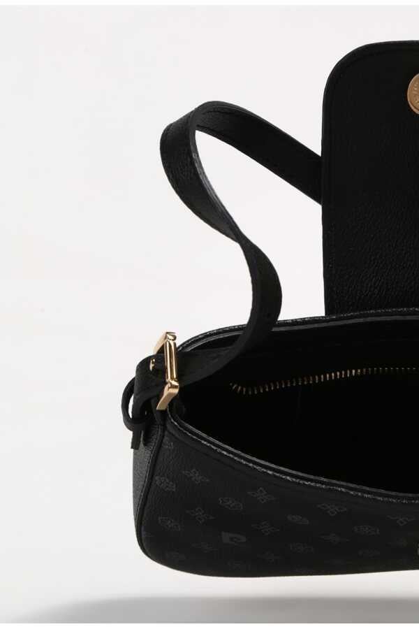 Pierre Cardin Monogram Kadın Omuz Çantası Siyah 05PC24Y529-MN S