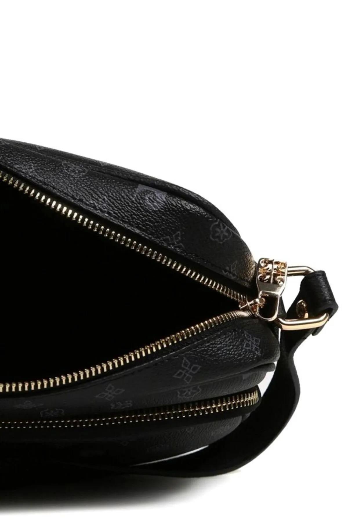 Pierre Cardin Monogram Siyah Kadın Çapraz Askılı Çanta 05PC23K101-MN S