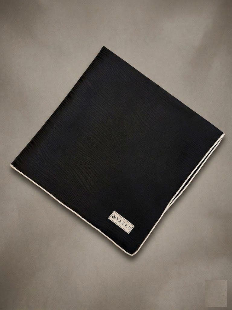 Vakko Dalgalı İpek Eşarp Siyah