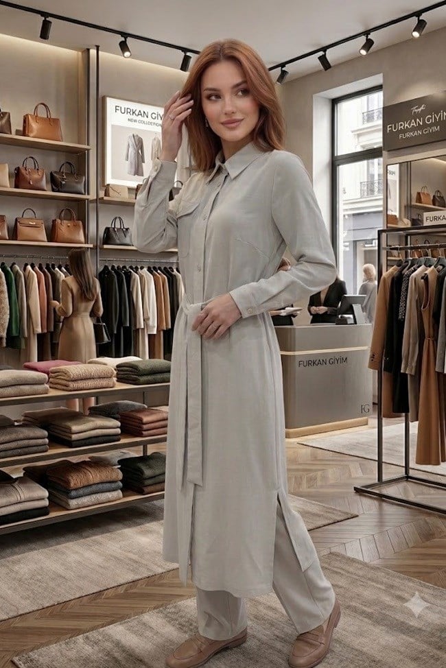ZÜHRE Çıt Çıt Kapama Giy Çık Gri GÇ-0335