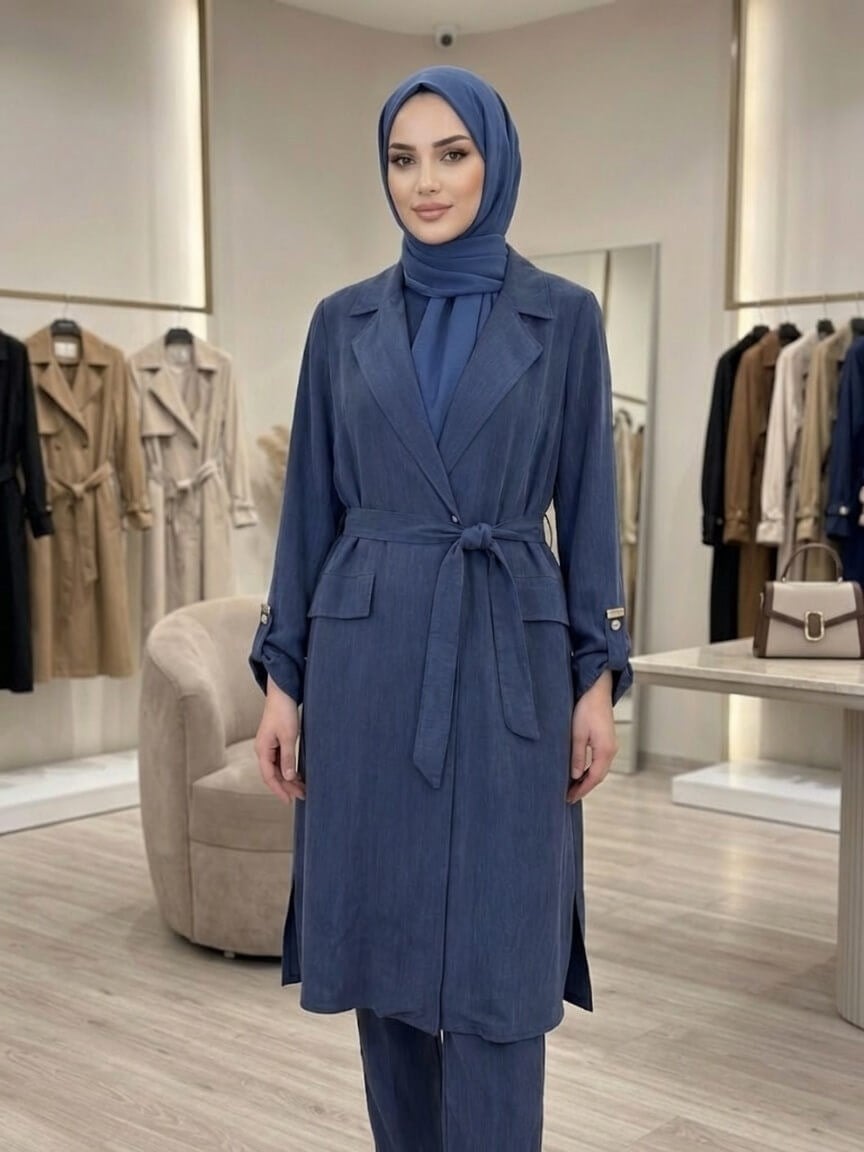 ZÜHRE Silvara Takım Lacivert TK-1811