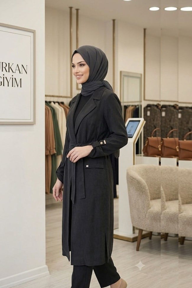 ZÜHRE Silvara Takım Siyah TK-1811