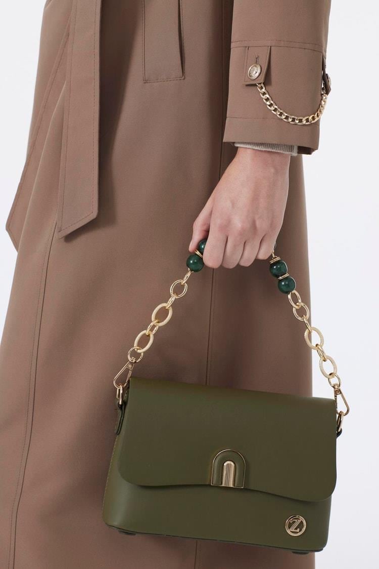 Zühre Zincir Detaylı Mocha Trençkot 13560