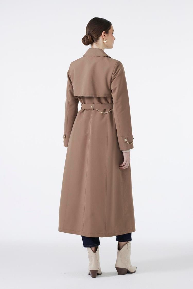 Zühre Zincir Detaylı Mocha Trençkot 13560
