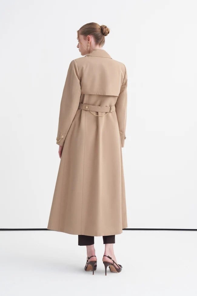 Zühre Zincir Detaylı Trençkot Camel 13560
