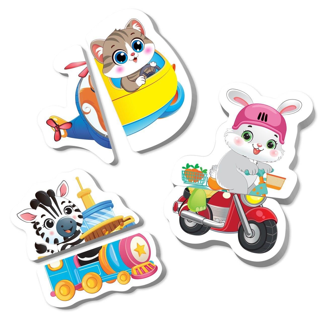 12-36 Ay İlk Magnet Puzzle Taşıtlar