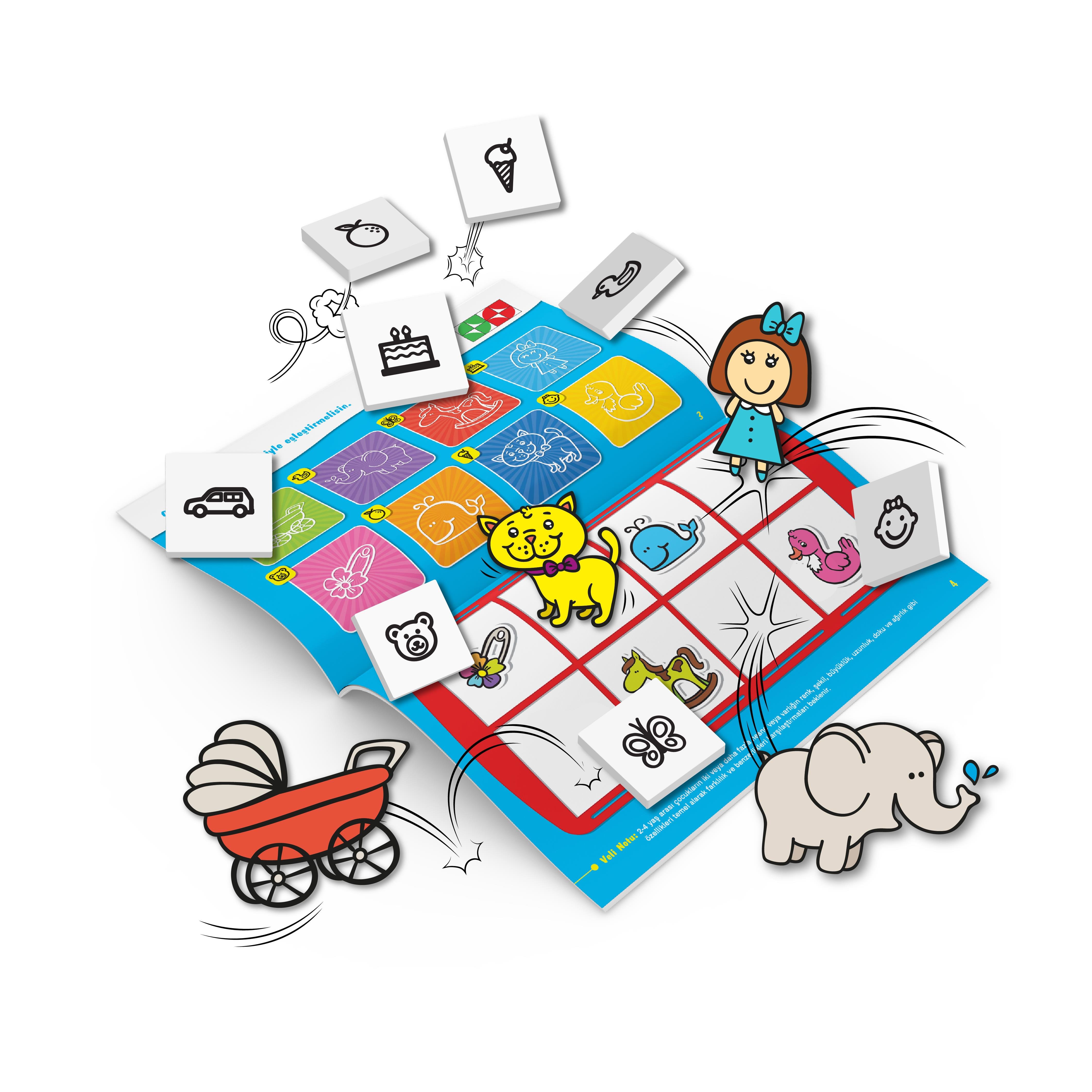 2-4 Yaş Zeka ve Dikkat Geliştirme Seti | Yükselen Zeka | Mutluluk