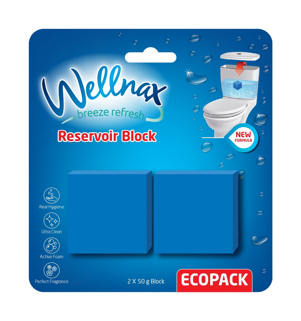 Wellnax Rezervuar Blok Mavi Su İkili 2x50 g – Klozet Rezervuar Temizleyici I Temizlik Kimyasalları I Banyo - Tuvalet Kokuları | Beyond HijyenBeyond HijyenWellnax Rezervuar Blok Mavi Su İkili 2x50 g – Klozet Rezervuar Temizleyici