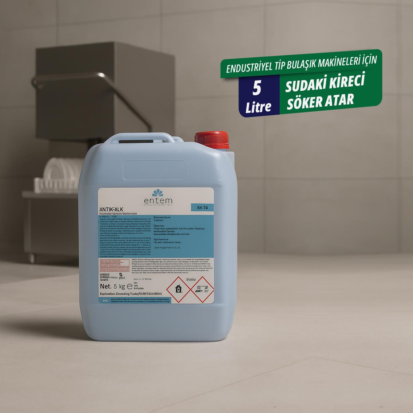 Entem Antikalk Bulaşık Makineleri için Kireç ve Pas Çözücü 5 LT | Beyond Hijyen | Temizlik Kimyasalları | Bulaşık DeterjanlarıEntemEntem Antikalk Star Bulaşık Makinesi Kireç Çözücü 5 LT