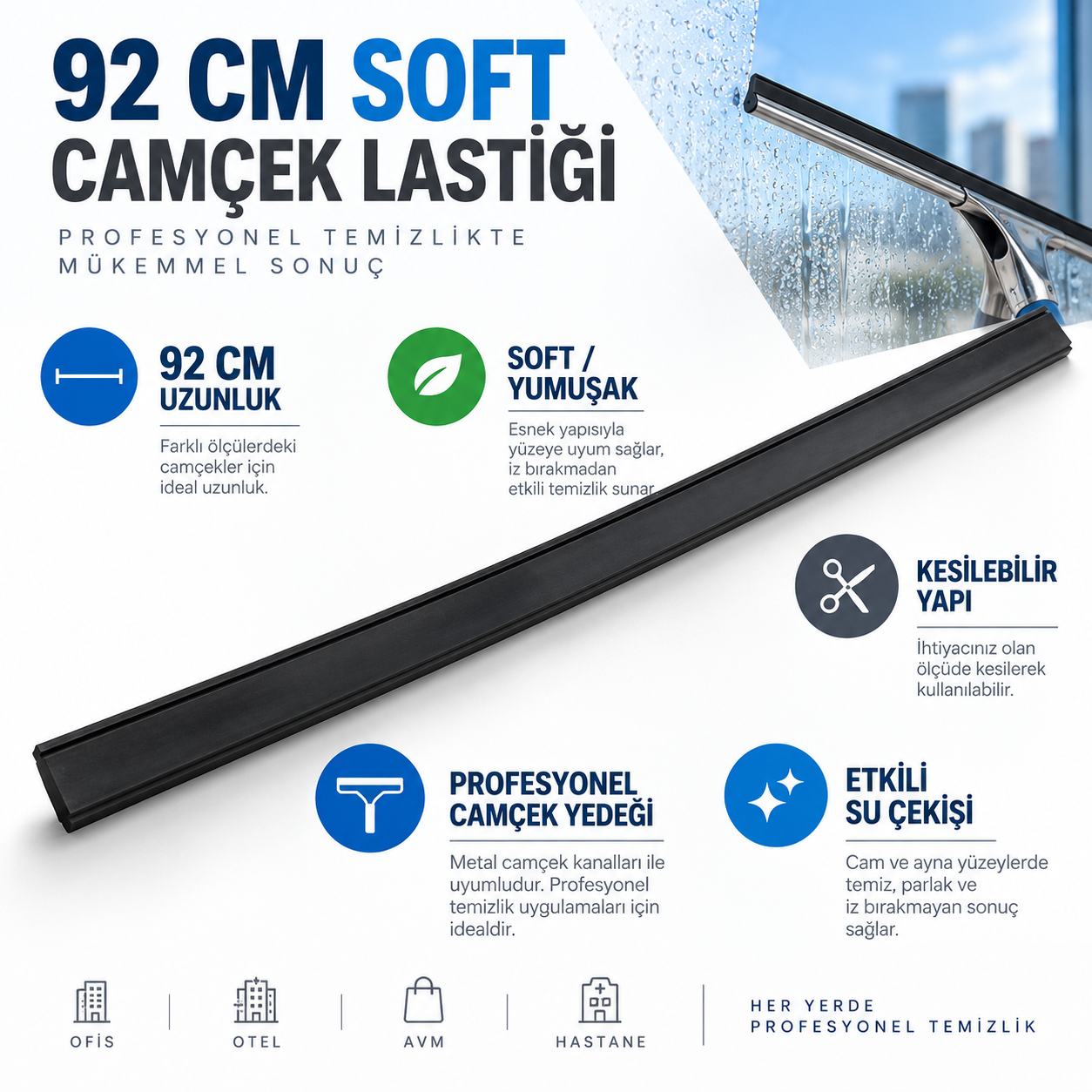 Pulex Camçek Lastiği 92 cm Soft | Yedek Cam Lastiği | Temizlik Gereçleri | Beyond HijyenPulexPulex Camçek Lastiği 92 cm Soft – Yumuşak Yedek Cam Lastiği