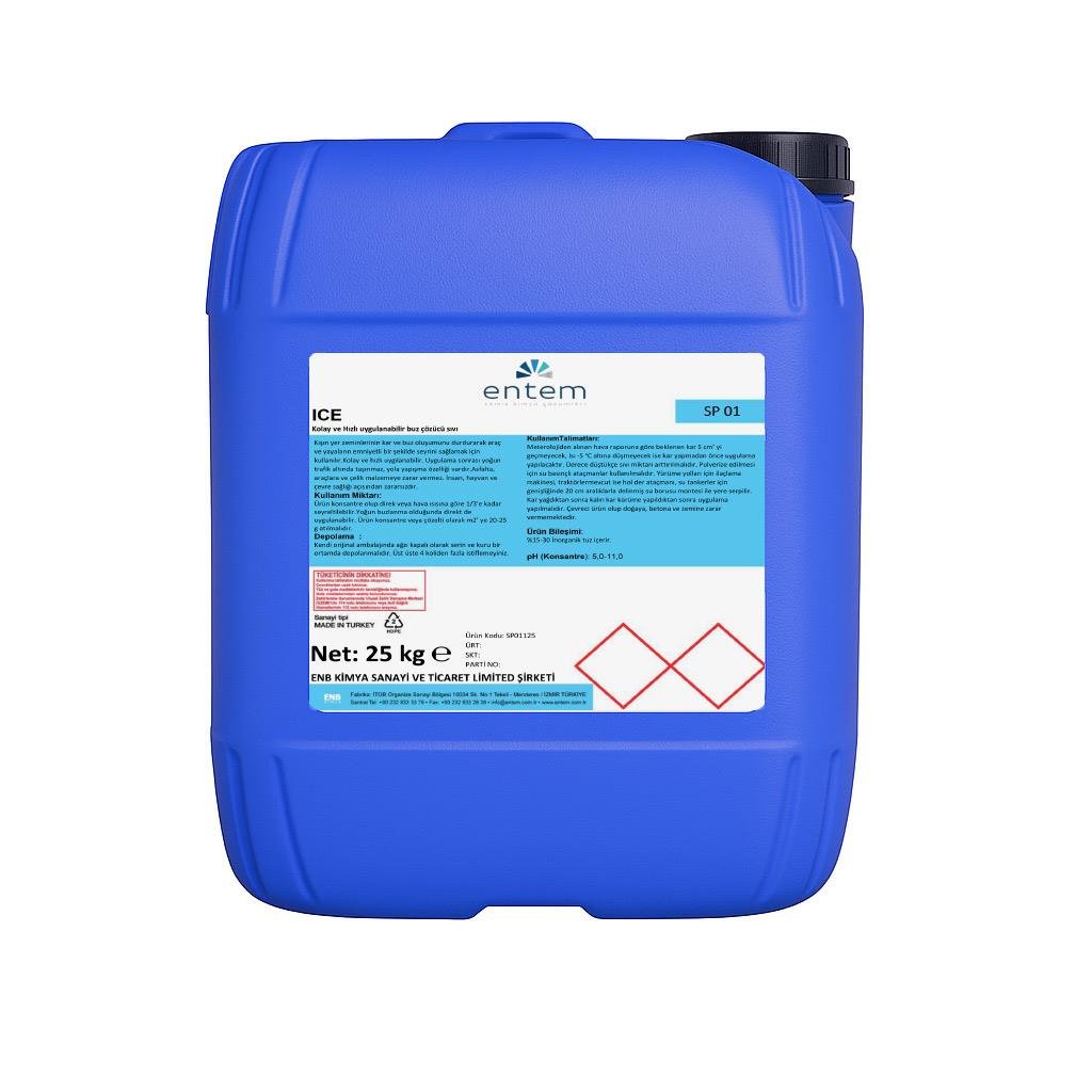 Entem ICE Buz Çözücü Sıvı 25 KG | Beyond Hijyen | Temizlik KimyasallarıEntemEntem ICE Buz Çözücü Sıvı 25 KG