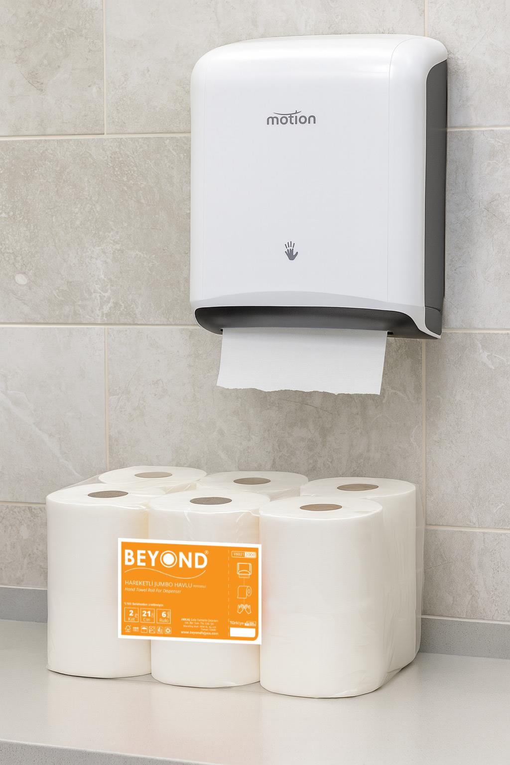 Beyond 21 cm Hareketli Fotoselli Kağıt Havlu 75 Metre x 6 Rulo I Kağıt Havlular I Beyond HijyenBeyond HijyenBeyond 21 cm Hareketli Fotoselli Kağıt Havlu 75 Metre x 6 Rulo