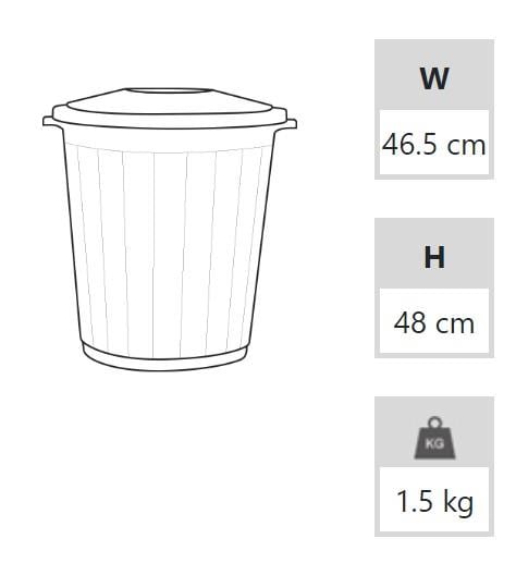 A Form Gri Çöp Kovası Kapaklı 50 Lt | Beyond Hijyen | Kapaklı Çöp KovalarıA FormA Form Gri Çöp Kovası Kapaklı 50 Lt 