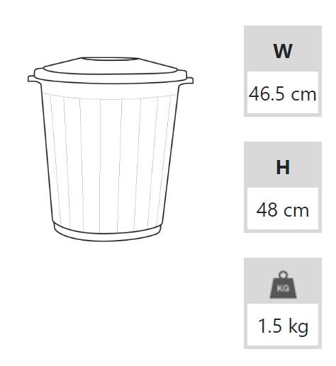 A Form Gri Çöp Kovası Kapaklı 50 Lt Renkli CK-50 104 | Beyond Hijyen | Kapaklı Çöp KovalarıA FormA Form Gri Çöp Kovası Kapaklı 50 Lt Renkli CK-50 104