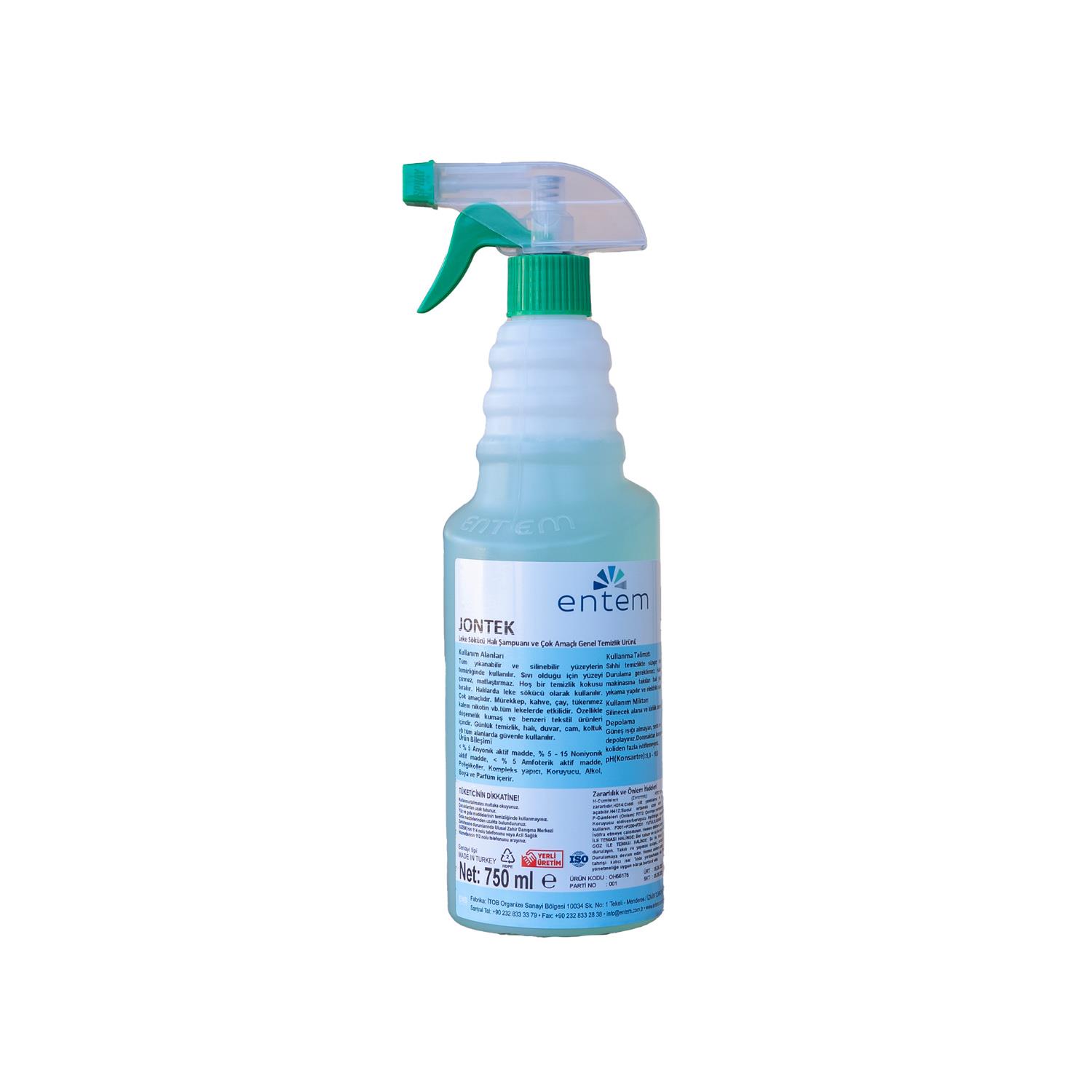 Entem Jontek Çok Amaçlı Temizleyici ve Leke Çıkarıcı 750 Ml | Beyond Hijyen | Temizlik KimyasallarıEntemEntem Jontek Çok Amaçlı Temizleyici ve Leke Çıkarıcı 750 Ml