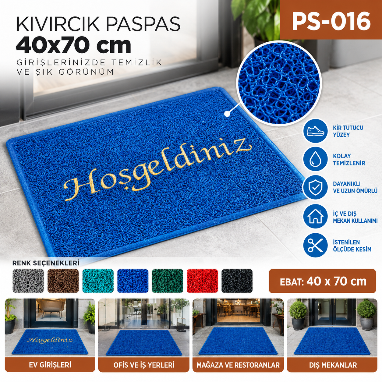 Kıvırcık Paspas 40 x 70 cm | Beyond HijyenBeyond HijyenKıvırcık Paspas 40 x 70 cm