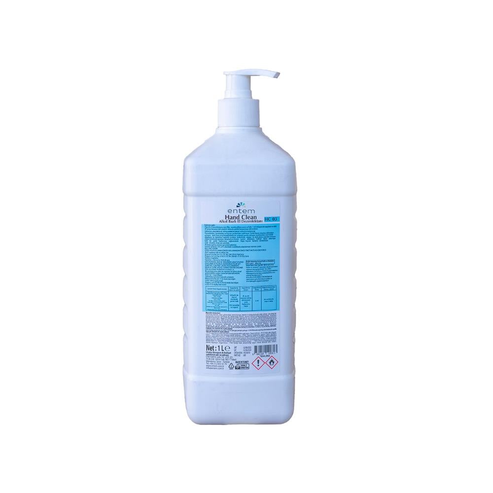 Hand Clean – Alkol Bazlı El Dezenfektanı 1 Lt | %60 Etanol ile Güçlü Hijyen I Temizlik Kimyasalları I Beyond HijyenEntemTriger Pompalı Hand Clean Alkol Bazlı El Dezenfektanı 1 Lt