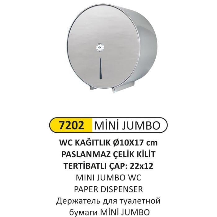 Krom Paslanmaz Çelik Mini Jumbo Tuvalet Kağıdı Dispenseri