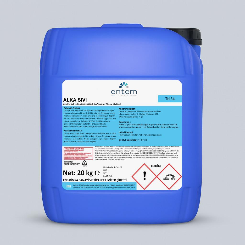 ALKA SIVI 20 Lt – Ağır Kir, Yağ ve Kan Çözücü Endüstriyel Alkali Yardımcı Yıkama Maddesi | Beyond Hijyen | Temizlik Kimyasalları | Laundry DeterjanlarıEntemEntem Alka Ağır Kir Yağ Kan Çözücü Sıvı Çamaşır Deterjanı 20 Lt