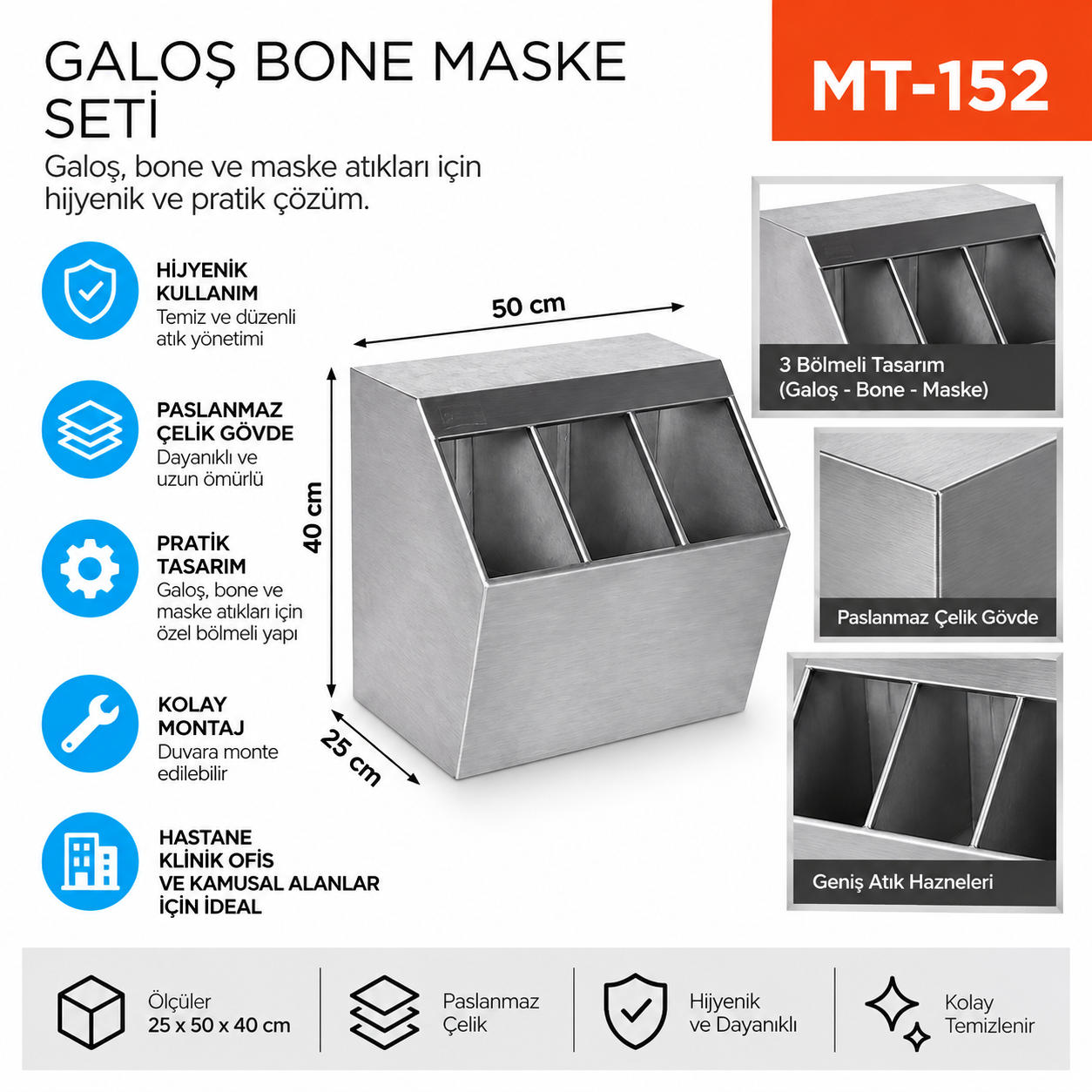 Galoş Bone Maske Seti (7494) | Beyond HijyenBeyond HijyenGaloş Bone Maske Seti (7494)