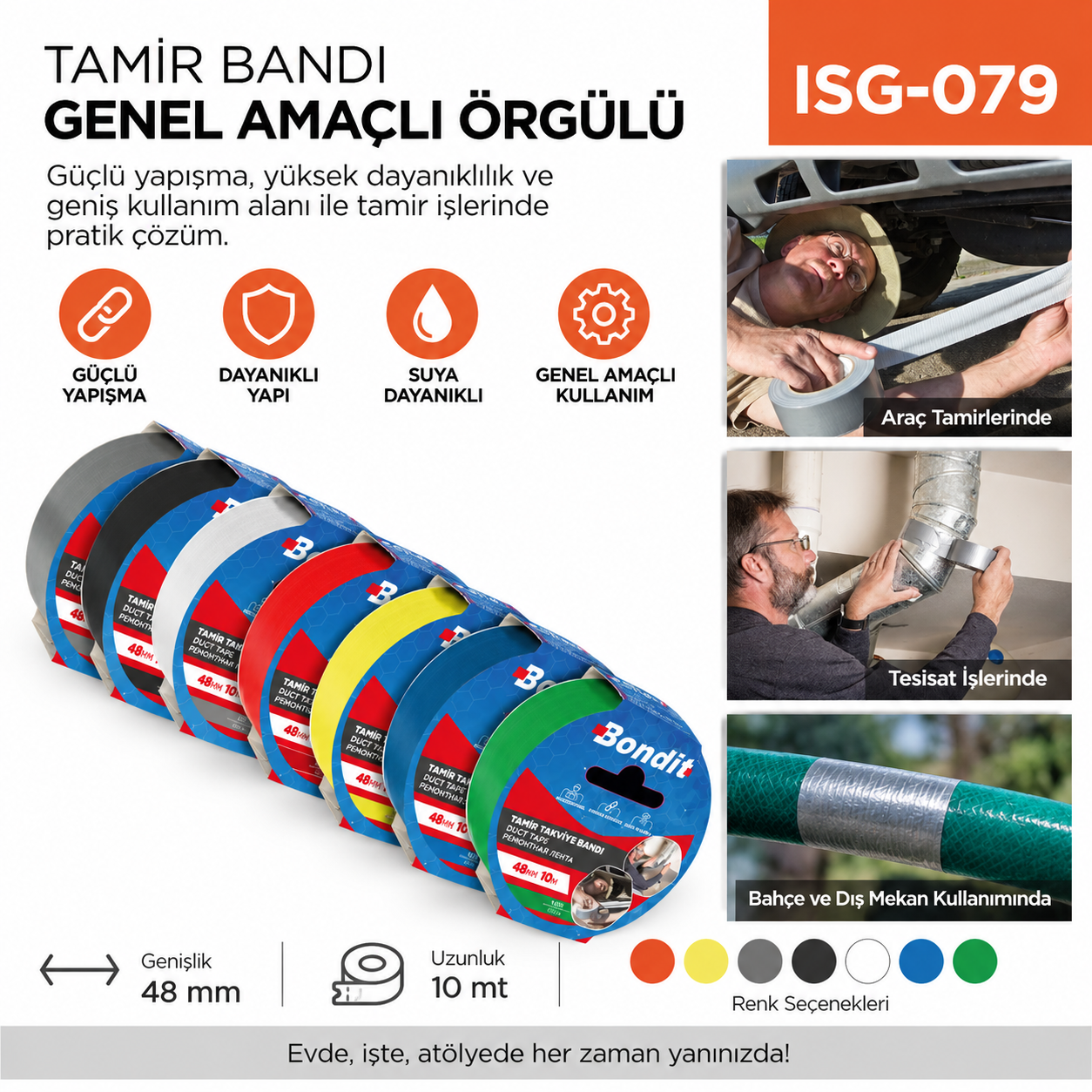 Tamir Bandı Çok Amaçlı 45 mm*10 mt | Beyond HijyenBeyond HijyenTamir Bandı Çok Amaçlı 45 mm*10 mt