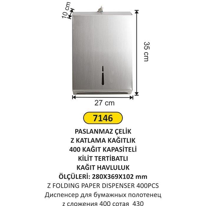 Paslanmaz Çelik Krom Z Katlı Havlu Aparatı 400'lü