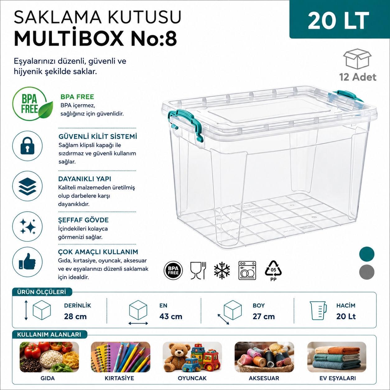 Saklama Kutusu M.Box No:8 (20 LT) (E-507) | Beyond HijyenBeyond HijyenSaklama Kutusu M.Box No:8 (20 LT) (E-507)