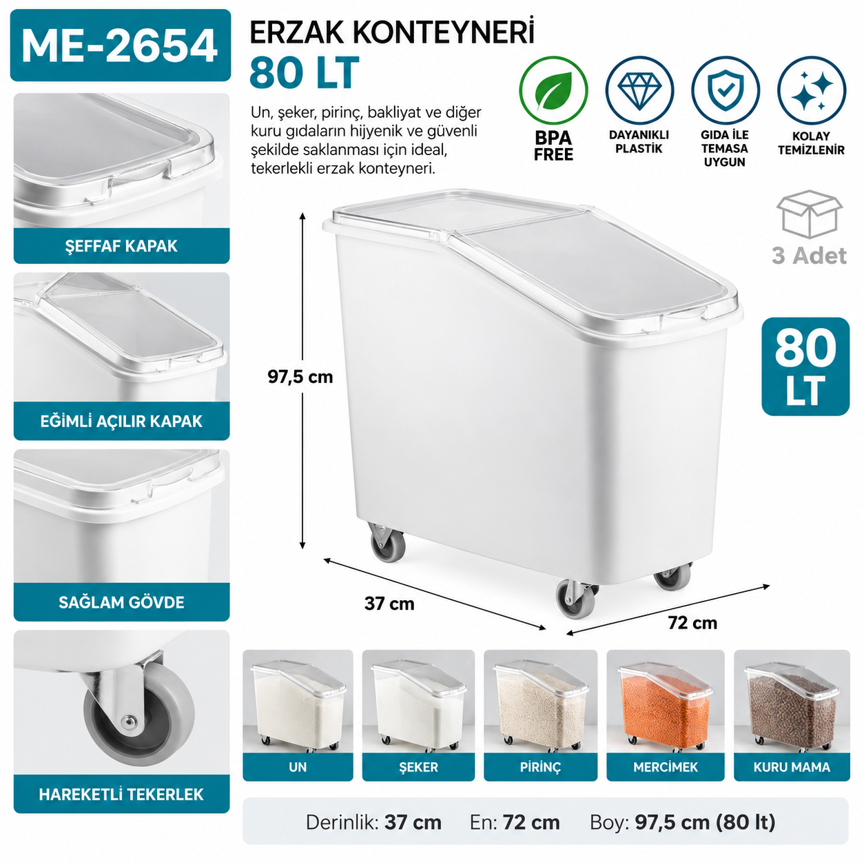 Erzak Konteyneri 80 LT (3445) | Beyond HijyenBeyond HijyenErzak Konteyneri 80 LT (3445)