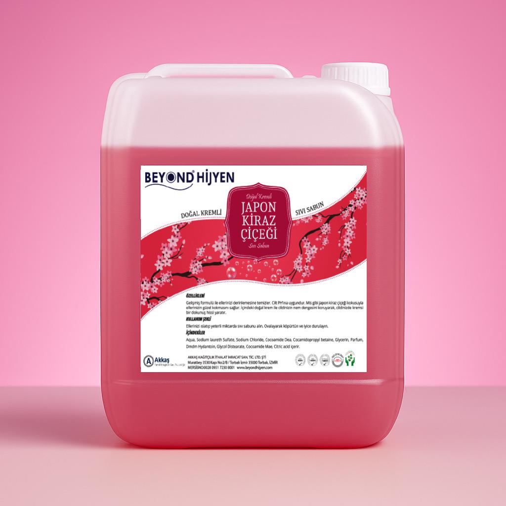 Beyond Hijyen Japon Kirazı Çiçeği Kokulu Sıvı Sabun 5 Lt I Temizlik Kimyasalları I Beyond Hijyen | Sıvı SabunBeyond HijyenBeyond Hijyen Japon Kirazı Çiçeği Kokulu Sıvı Sabun 5 Lt