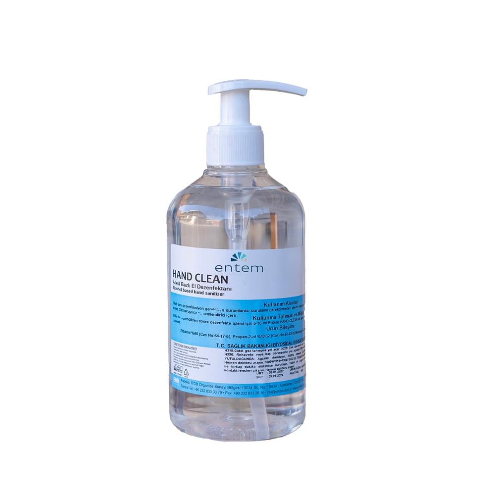 Entem Hand Clean Alkol Bazlı El Dezenfektanı 500 ML I Temizlik Kimyasalları I Beyond HijyenEntemEntem Hand Clean Alkol Bazlı El Dezenfektanı 500 ML