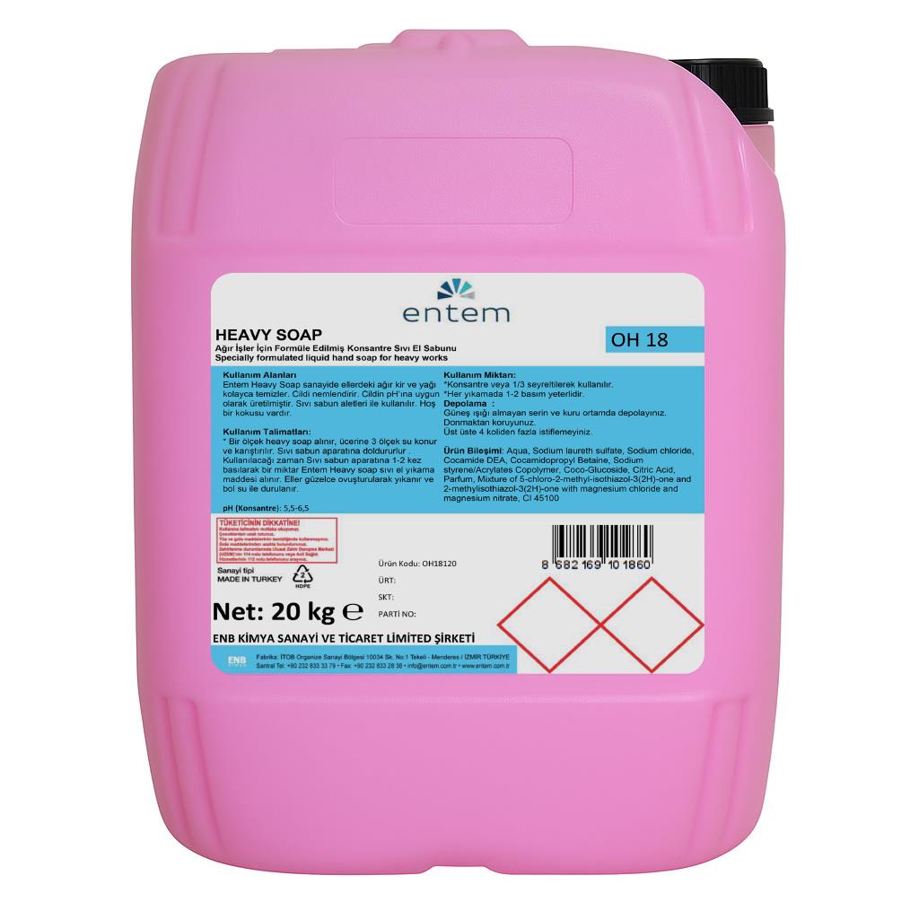 Entem Heavy Soap 20 Lt Ağır Kir Yağ Çözücü Sıvı Sabun I Temizlik Kimyasalları I Beyond HijyenEntemEntem Heavy Soap 20 Lt Ağır Kir Yağ Çözücü Sıvı Sabun