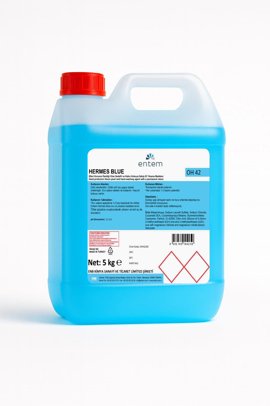 Beyond Hijyen Okyanus Ferahlığı Sıvı Sabun 5 Lt I Temizlik Kimyasalları I Beyond HijyenEntemEntem Hermes Blue Sıvı Sabun 5 Lt