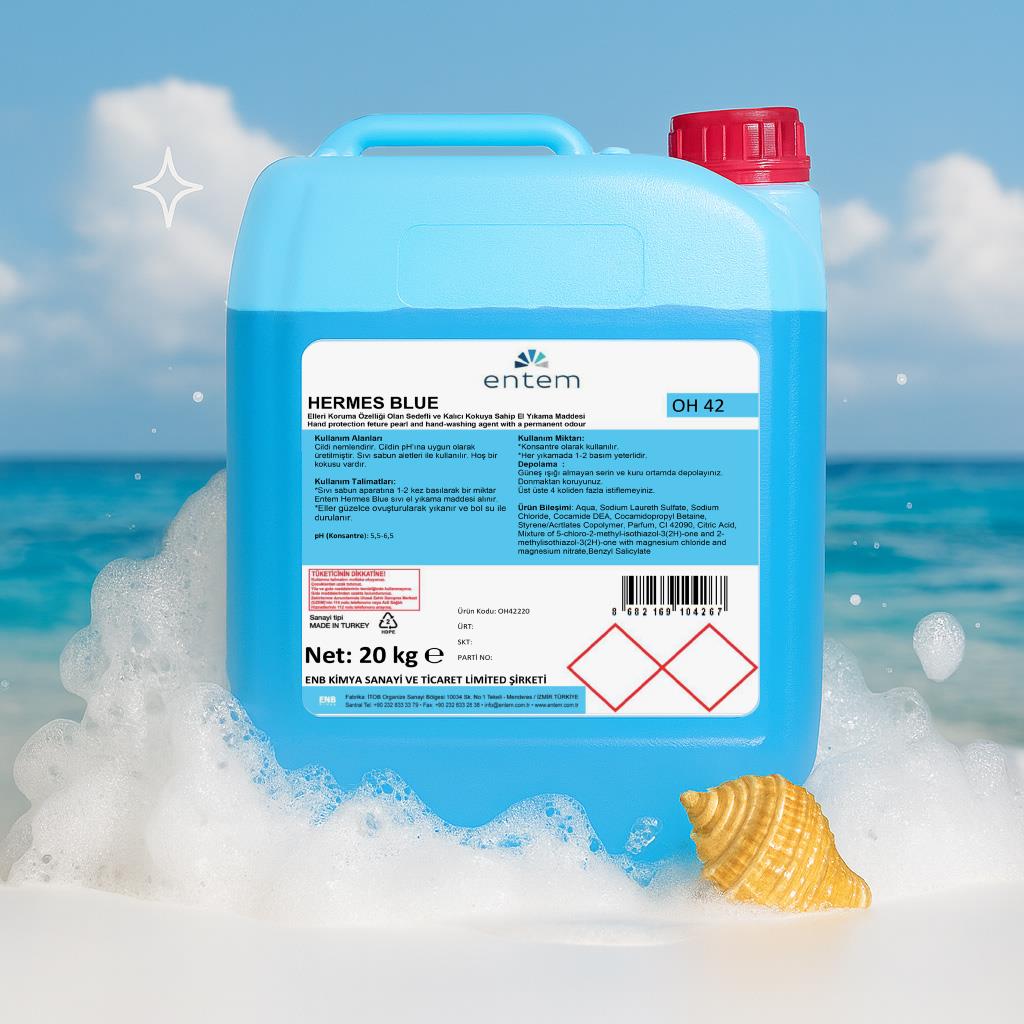 Entem Hermes Blue Okyanus Ferahlığı Sıvı Sabun 20 Lt I Temizlik Kimyasalları I Beyond HijyenEntemEntem Hermes Blue Okyanus Ferahlığı Sıvı Sabun 20 Lt