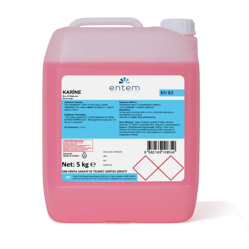 Entem Karine Konsantre 5 Lt Sıvı Sabun I Temizlik Kimyasalları I Beyond HijyenEntemEntem Karine 5 Lt Konsantre Antiseptik Sıvı Sabun