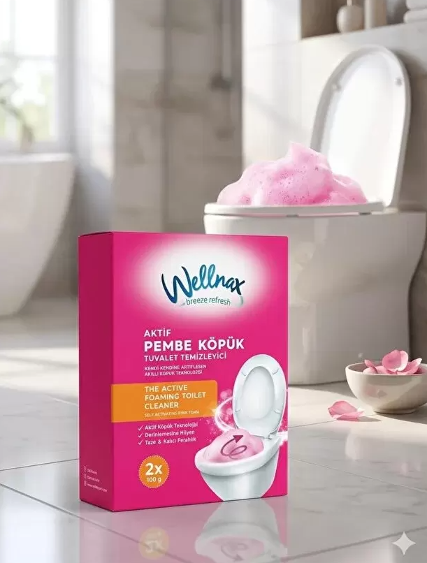 Wellnax Aktif Pembe Köpük WC Temizleyici | BLK-442 I Temizlik Kimyasalları I WC, Banyo Temizleyiciler | Beyond HijyenWellnaxWellnax Aktif Pembe Köpük WC Temizleyici – BLK-442